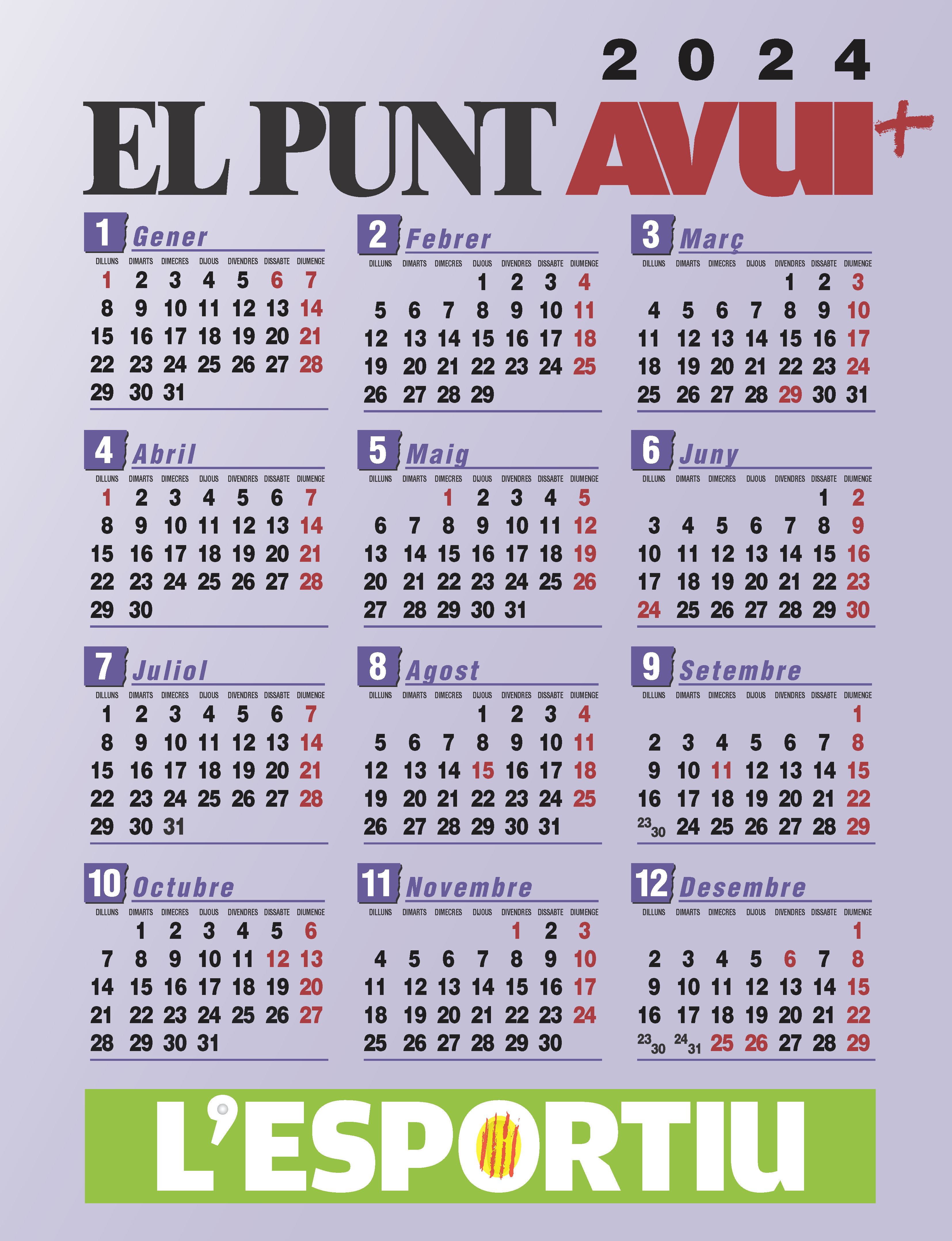 El Punt Avui - Calendari 2024