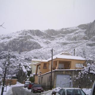 Benimaurell neva al gener del 2010
