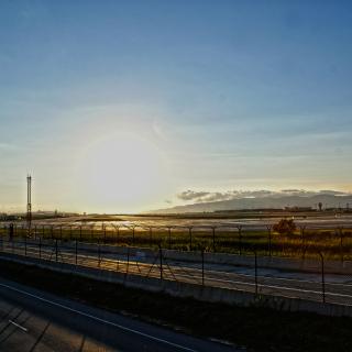 Pistes de l'aeroport vistes desde el mirador dels avions