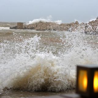 Temporal de vent i pluja a l'Escala