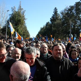 Segons els organitzadors, unes 50.000 persones han participat en la manifestació d'Amposta