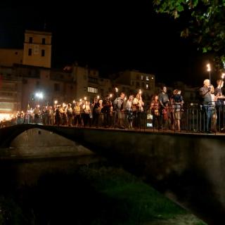 Marxa de torxes a Girona, dilluns 10 de setembre
