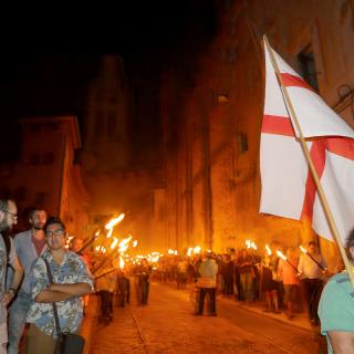 Marxa de torxes a Girona, dilluns 10 de setembre