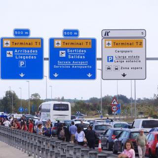 Col·lapse als accessos a l'aeroport de Barcelona, després de la sentència de l'1-O
