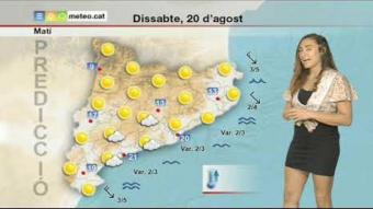 Previsió del temps per al dissabte 20 d'agost
