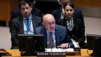 L’ambaixador rus a l’ONU, Vasili Nebenzia, en una intervenció al Consell de Seguretat