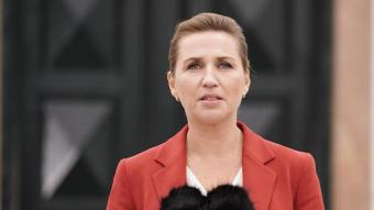 La primera ministra danesa, Mette Frederiksen, anunciant aquest dimecres l'avançament electoral