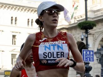 Txell Soler , en la marató del mundial de Budapest, en què va ser la millor de les representats de la selecció espanyola, 27a amb 2h34:38