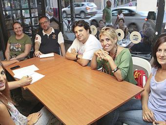 Les set persones que participaven la setmana passadaa l’assemblea setmana de Podem amb EL 9 NOU Jordi Puig 