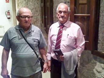 Bonaventura Barnils, a l’esquerra, i Josep Martínez, van tornar a El Quartelillo’ aquest dimecres Josep Villarroya