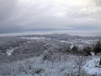 Vistes nevades des del Tossal de la Baltasana Meteoprades