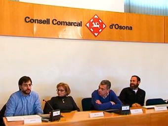 Un moment de la presentació del projecte, al Consell Comarcal d’Osona Jordi Puig