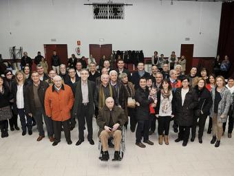 Foto de família amb regidors i exregidors del PSC Ramon Ferrandis