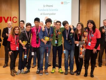 The Santperencs 4G el 21 de febrer, quan van guanyar la fase de Vic de la FIRST Lego League