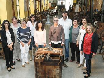 Representants dels museus d’Osona que participen en les activitats, al Museu de la Torneria de Torelló jordi puig