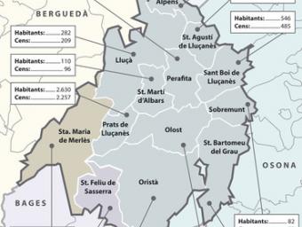 El Lluçanès el formen un total de 13 municipis que actualment pertanyen a Osona, el Bages i el Berguedà Neus Páez