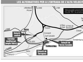 Les alternatives per l'entrada de l'alta velocitat a Tarragona