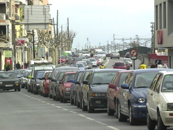 La carretera N-II al seu pas pel Baix Maresme on la intensitat del trànsit és habitual. QUIM PUIG