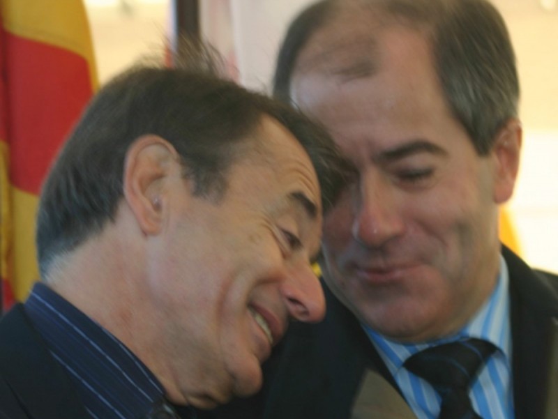Jean-Paul Alduy i Christian Bourquin, adversaris en les eleccions senatorials. A.R