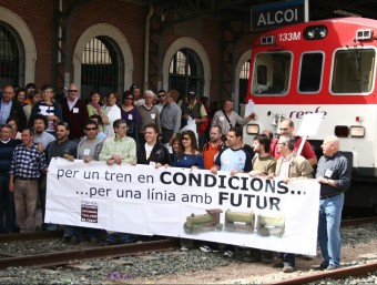 Protesta de la Plataforma “Salvem el tren