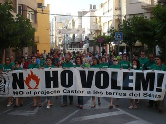 Una imatge d'arxiu d'una de les protestes contra el projecte Castor.  EL PUNT