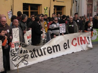 Protesta contra el CIM el novembre de 2008 a l'Arboç. /  EL PUNT