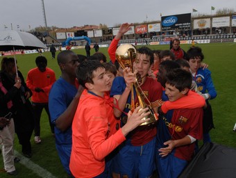 El Barça va ser campió d'infantils l'any passat.  EL 9