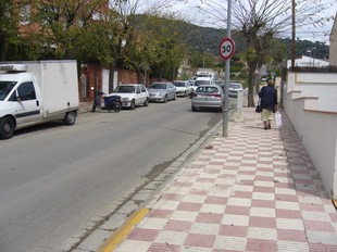 El passeig del Castanyer, ahir al matí. /  G.A