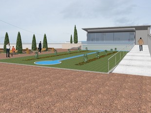 Imatge virtual del futur tanatori de Cubelles, que estarà situat al costat de cementiri.  M.L