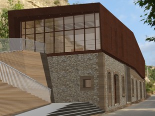 Imatge virtual de com serà el futur centre d'interpretació de les civilitzacions de l'Ebre, a Móra d'Ebre.  EL PUNT