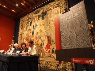 Un moment de la presentació d'ahir a la Fontana d'Or de Girona.  PERE DURAN