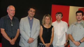 Representants de totes les institucions i entitats que participen al projecte ´Oliba, fundador d´Europa´ en la trobada que han mantingut aquest dimarts a Ripoll. /  MARCRIERA