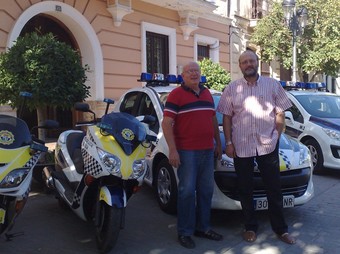 L'alcalde Salvador Soler i el regidor responsable de la Policia Local. /  EL PUNT