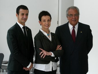 D'esquerra a dreta, Raül Balam, Carme Ruscalleda i Luis Marcó.  QUIM PUIG