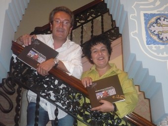 Pep Andreu i Marga Cruz, ahir a la presentació a la Casa Coll i Regàs de Mataró.  E.F