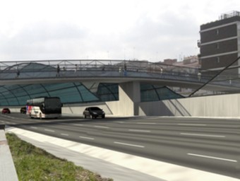 Imatge virtual de la proposta de la Generalitat per cobrir el tram de la C-58 al pas per Ripollet.