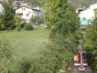 Les obres a la riera de Feitús.  J.C