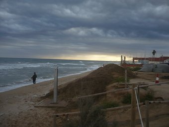 La platja de Cabrera ha desaparegut aquest hivern.  E.F