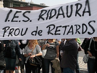 Protestes dels pares a Girona per l'IES Ridaura. M. LLADÓ