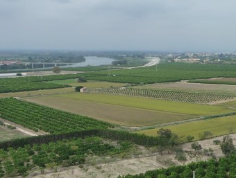 Una vista dels terrenys que travessarà l'autovia A7, al terme de Campredó. G.M