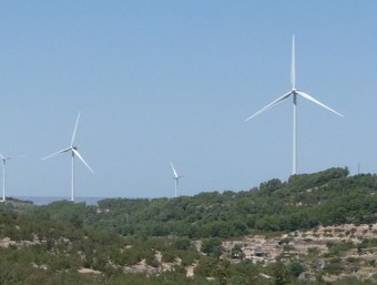 Una imatge d'arxiu d'un dels parcs eòlics de Vilalba dels Arcs, a la Terra Alta. R.R