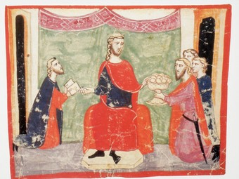 Dibuix del rei Pere II el Gran.  BIBLIOTECA APOSTÒLICA VATICANA