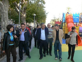 El Consistori d'Oliva a l'acte d'inauguració del Parc. /  CEDIDA