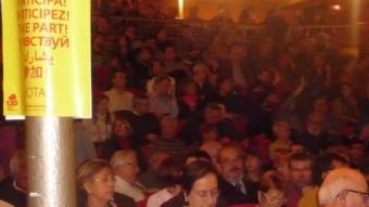 Part del públic a l'acte central de la campanya celebrat a Cal Bolet, a Vilafranca del Penedès.  A.M
