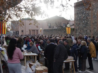 El nucli antic de la vila de Montbrió durant la celebració del 2009.  A.A.M