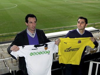 Emery i Valverde, els dos tècnics del derbi. /  EFE
