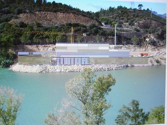 Una imatge virtual de l'estació de captació d'aigua del Xerta-Sénia.  EL PUNT