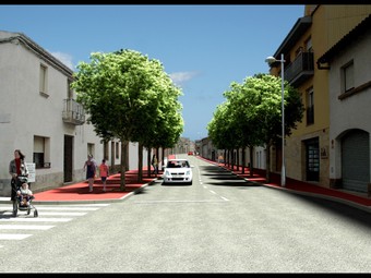 Imatge virtual del projecte de remodelació de la via. EL PUNT