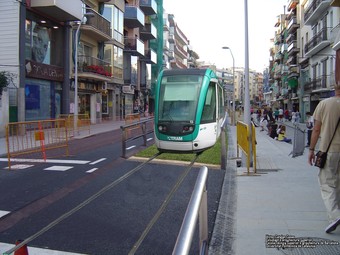 Una imatge del treball de Víctor Catalán sobre el tramvia entre Palafolls i Lloret.
