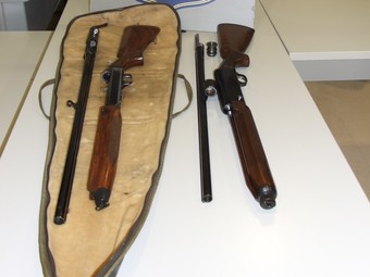 Imatge de les escopetes robades i recuperades.